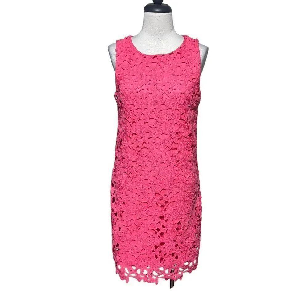 Jessica Simpson Barbie Pink Sleeveless Eyelet Lace Dress Size 2